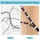 thumbnail image 3 of 400 clips para cables redondos, resistentes y duraderos, 4 tamaños: 4 mm, 6 mm, 8 mm, 10 mm, para ordenar cables, 3 of 5