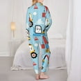 thumbnail image 5 of Bingfone Womens Pajama Sets Building Truck Print,Long Sleeve Loungewear Pajamas Set-Xx-Large, 5 of 9