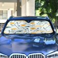 thumbnail image 4 of ALAZA Dandelion Floral Windshield Sun Shade Car Foldable Sun Visor Block UV Rays Protector 53"x23.5", 4 of 8