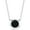 Black Onyx, December, variant on Gem Stone King 925 Sterling Silver Blue Created Sapphire Women Solitaire Pendant Necklace for Women (1.60 Cttw, Round 7MM, with 18 inch Silver Chain)
