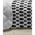thumbnail image 3 of Mermaid Tail Down Alternative Comforter, Simplistic Repetitive Pattern of Fish Scales Modern Monochrome, Microfiber Quilt for All Season, 5 Sizes, Charcoal Grey White, by Ambesonne, 3 of 3