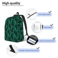 thumbnail image 3 of Wukai Mint Bird Feathers Durable Canvas Laptop Backpack,Adjustable Shoulder Straps,Water-Resistant,Large Capacity,Stylish Design, Fits 15-17in Laptops,Unisex for School,Office,Travel-Small, 3 of 5