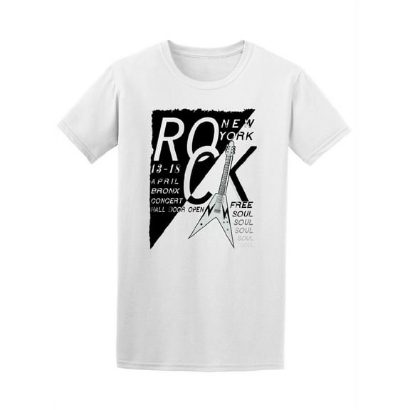 Ny Rock Quote Cool Guitar Tee Men's -Image by Shutterstock