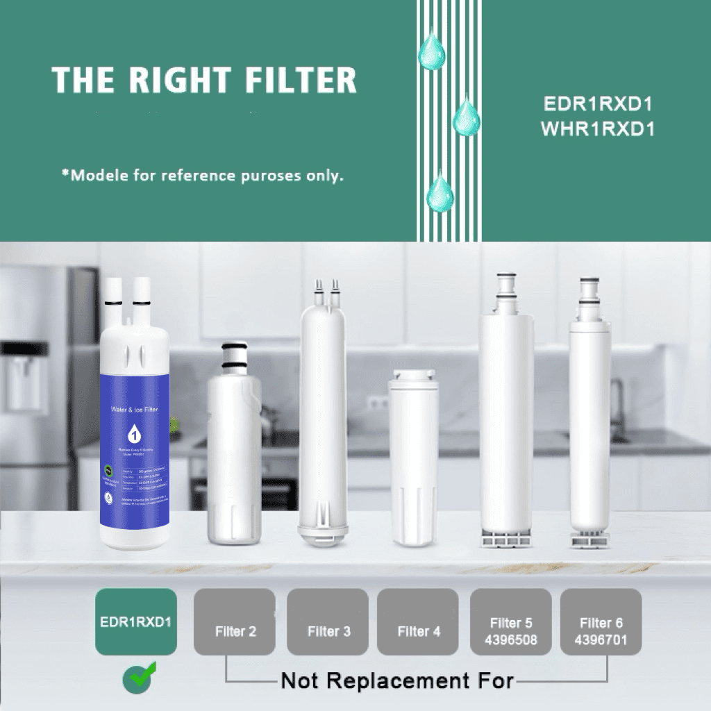 W10295370A Water Filter Replacement Compatible with EDR1RXD1 WHR1RXD1 P8RFWB2L P4RFWB 46-9081 46-9930, 3-Pack