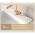 thumbnail image 3 of Faucet Mat for Kitchen Sink - 15.7"x4" Water Absorbing Stone Tray for Sink, Diatomite Fast-Drying Faucet Mat, Faucet Splash Guard for Bathroom Counter ,Dark Gray, 3 of 6