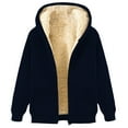 thumbnail image 4 of Blue Sweatshirt for Women's Fashion Casual Pocket Long Sleeve Hooded Fleece Composite Sweatshirt Womens Fall Tops, 4 of 5