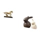 thumbnail image 5 of Escultura Figura Obra De Arte Adorno Coleccionable Estatua De Caballo Cerámica Porcelana Conejito Decoración De Escritorio Muebles De Sala Decoración Del Hogar Decoraciones De Pascua, 5 of 8