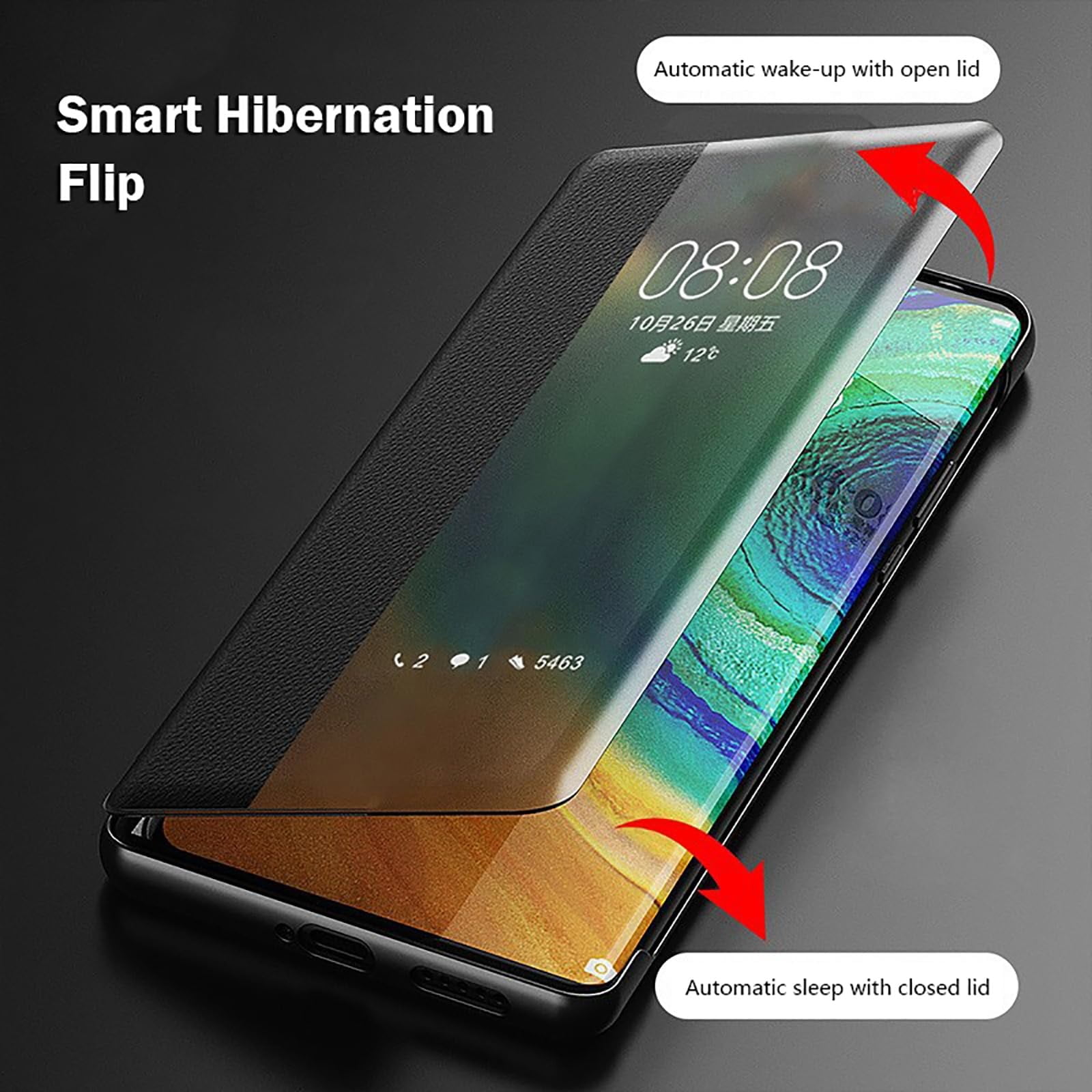Case For Samsung Galaxy S25 Ultra/S25 Plus/S25, Intelligent Window Phone Shell Magnetic Leather Flip Case Resisting Scratches Cover