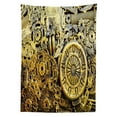 thumbnail image 3 of Ambesonne Steampunk Tablecloth Rectangular Table Cover, Vintage Machinery, 60"x90", Yellow Grey Dark Brown, 3 of 4