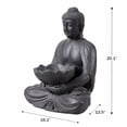 thumbnail image 2 of Hi-Line Gift Ltd. Meditating Buddha With Lotus Planter, 2 of 7
