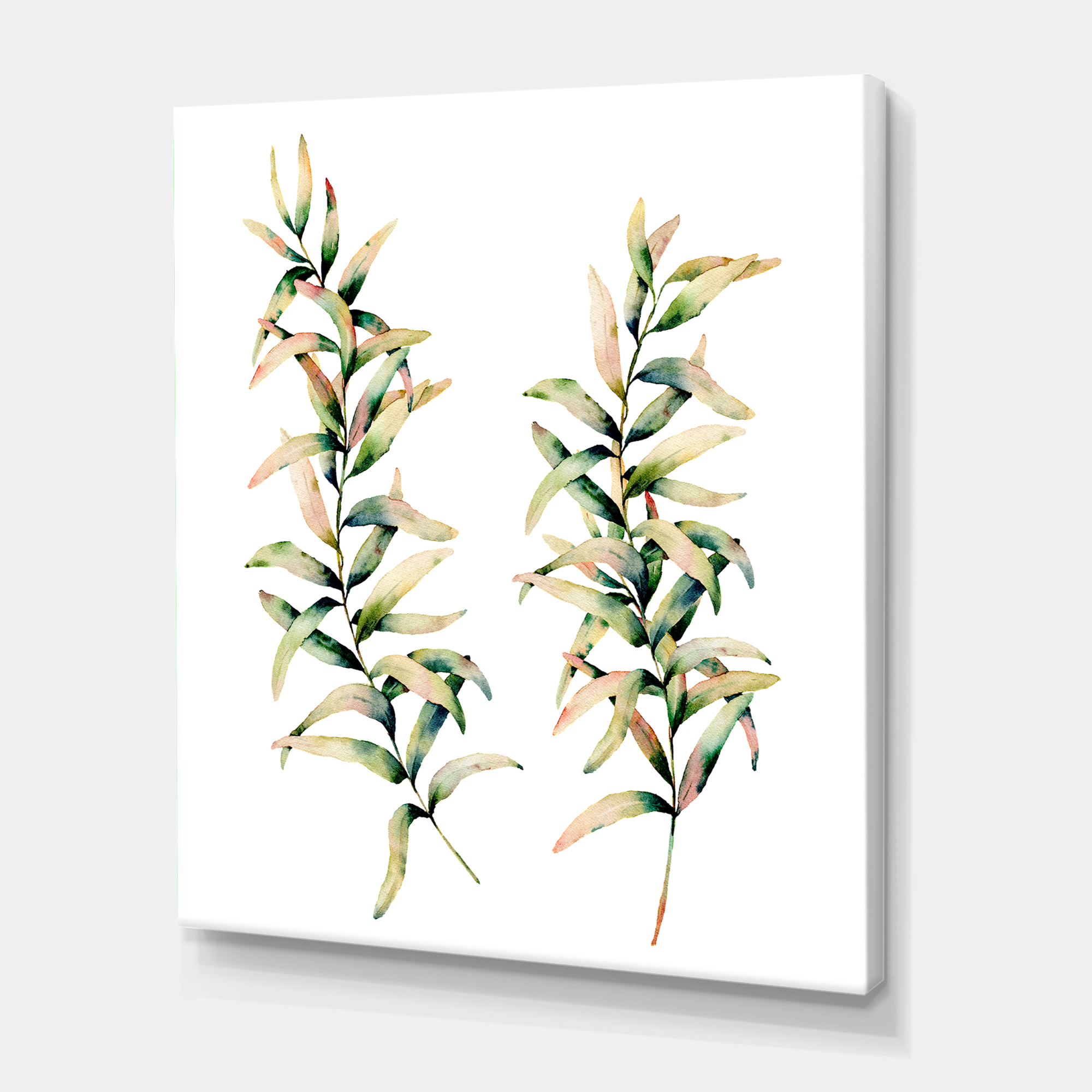 Designart ' Autumn Branches of Grass ' Traditional Canvas Wall Art Print