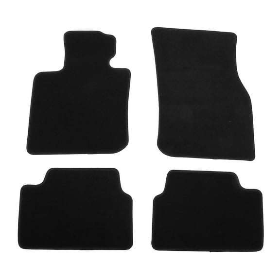 Ikon Motorsports Floor Mats Fits 2015-2024 Mini Cooper F55 Hardtop/ Hatchback 4Dr, Black Nylon OEM Fitment Style Front & Rear Anti-slip Carpets 4PCS