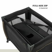 Monbebe Play Yard – Full-Size Rocking Bassinet, Removable Changer & Toy Bar – Castle Point