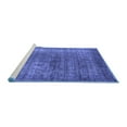 thumbnail image 2 of Ahgly Company Machine Washable Indoor Rectangle Oriental Blue Industrial Area Rugs, 6' x 9', 2 of 4