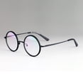 thumbnail image 3 of Retro Round Eyeglass Frames Spring Hinge Optical Metal Rx Vintage Spectacles, 3 of 3