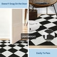 thumbnail image 5 of Garvee 3'x5' Modern Checkered Area Rug Washable Rug, Soft Low Pile Non Slip Diamond Carpet Plaid Print Rug for Living Room Bedroom Dining Room, Black, 5 of 6