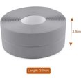 thumbnail image 2 of 3 Rouleaux (gris) Bande D'tanchit Impermable,joint Salle De Bain,pvc Ruban De Calfeutrage Autocollant Pour Cuisine,toilettes Wc,baignoire, 2 of 5