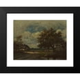 thumbnail image 2 of Jules Dupré 14x12 Black Modern Framed Museum Art Print Titled - The Cottage by the Roadside, Stormy Sky (C. 1860), 2 of 5