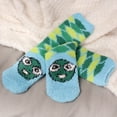 thumbnail image 2 of Women's Cute Fuzzy Cozy Super Warm Soft Animal Indoor Outdoor Cabin Crew Socks, 04 Turtle, 3 Pairs, 2 of 5