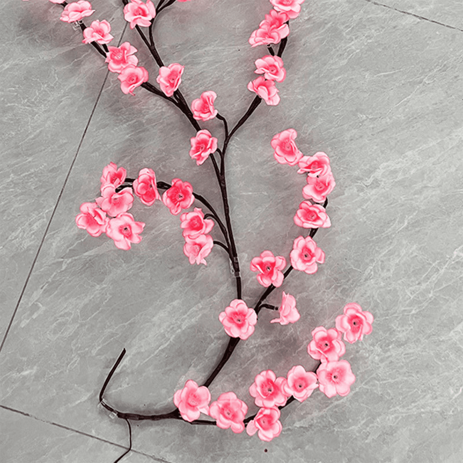2 Pcs Cherry Blossom String Lights Vine Style String Lights Bedside And Wall Decorative Lights Led Chandelier String Lights For Bedrooms Trees And Indoor Walls Usb Powered