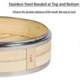 thumbnail image 3 of 2 Tier Kitchen Bamboo Steamer with Double Stainless Steel Banding suitable for Asian Cooking Buns Dumplings, 3 of 5