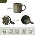 thumbnail image 4 of Famiware 4 Pieces Stoneware Mug Set (12oz), Moss, 4 of 6