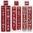 thumbnail image 6 of 3pcs/set Merry Christmas Banner Door Couplet New Year Decor Hanging Cloth Curtain Pull Flag Xmas Home Outdoor Hanging Ornament Porch Sign, 6 of 9