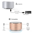 thumbnail image 3 of Altavoz inteligente inalámbrico A10 de aleación de aluminio compatible con Bluetooth, luz LED colorida, altavoz subwoofer manos libres, compatible con tarjeta TF, color negro, 3 of 5