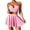 Pink, variant on With Casual Pad Women Underwire Fashion Solid Chest Sport Bikinis Tops Bikini Swimming Swimsuit