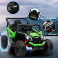 thumbnail image 3 of FINITO 12V Kids Ride On UTV 2WD Electric Powered Truck 4 Wheels Vehicle with LED Lights MP3 Bluetooth Remote Control for Boys Girls 3+, Green, 3 of 7
