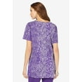 thumbnail image 2 of Roaman's Women's Plus Size Print Notch Neck Soft Knit Tunic, 2 of 6