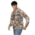 thumbnail image 3 of JUNZAN Watercolor Zebra Print Men's Zip Up Hoodie Athletic Hoodies Long Sleeve Hooded Sweatshirts With Pockets (S-3XL), 3 of 6