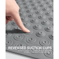 thumbnail image 2 of OTHWAY No Suction Cup Bath Mat: 39x16inch Extra Long Bathmat, Machine Washable, Made of Nature Rubber, Protect Your Bathtub (Dark Gray), 2 of 9