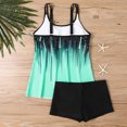 thumbnail image 3 of Delliss Women's 2 Piece Bathing Suit Fashion Print Tank Top And Shorts Swimsuits, 3 of 5