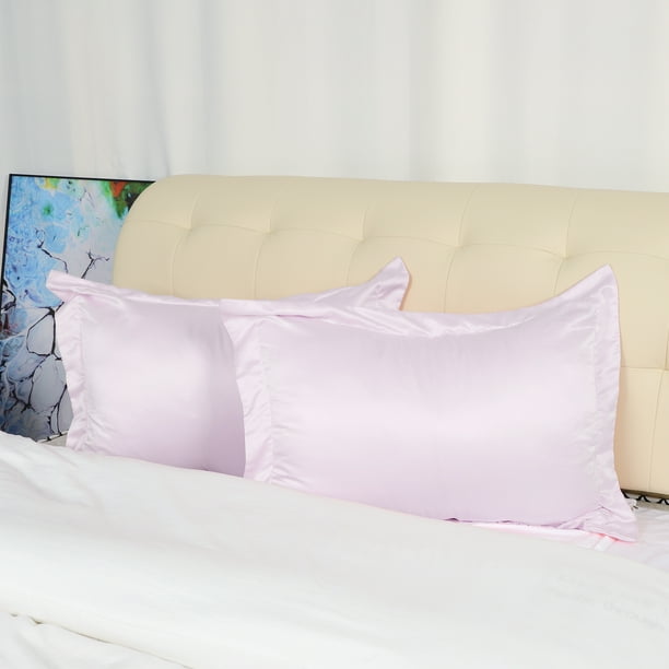 Unique Bargains 2Pack Satin Silk Envelope Closure Pillow Shams