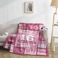 thumbnail image 5 of 18th Birthday Present for Girls,Pink 18th Birthday Decorations for Girls Blanket,18th Birthday Present Ideas for 18 Year Old Girls,18th Birthday Decorations Throw Blanket for Teen Girls Niece 50"x60", 5 of 6