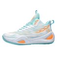 thumbnail image 2 of AUDeals High Top Basketball Shoes, Wear Resistant Graffiti Sneakers with Non Slip Breathable Comfort for Men and Women (Mint Green, 10.5), 2 of 4