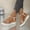 Beige, variant on Women Wedge Sandals Breathable Woven Upper Cushioned Platform Women Sandals Boho Beaded Slip On Sandals For Women Summer Beach Shoes Silver US :6