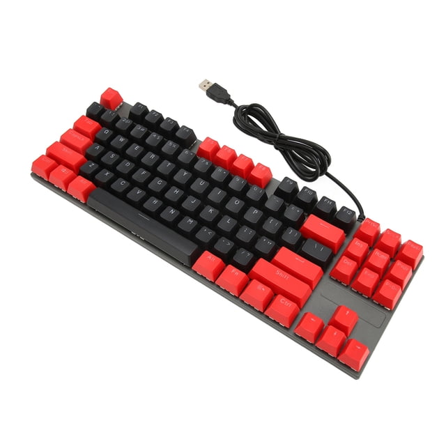 Teclado Mecánico Para Juegos Con Interruptor Azul, Teclado Retroiluminado RGB, Teclado De Computadora Compacto Con Cable De 87 Teclas Para Laptop PC Gamer