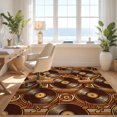thumbnail image 3 of Design&I 4'x6' Ultra Soft Area Rug, Record Vinyl Retro Circular Records Cream Graphic Music Cd Disc None Fluffy Washable Non Shedding for Bedroom Living Room Home Office, 3 of 7