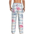 thumbnail image 3 of Daiia Men'S Flamingo And Pineapple Pants,Bottoms Sleep Lounge,Pajama Pants,Pj Bottoms Drawstring And Pockets-Medium, 3 of 9