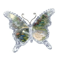 The Bradford Exchange Crystalline Butterfly Hope Garden of Paradise Sculpture Collection by Thomas Kinkade 4.5-inches