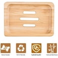 thumbnail image 4 of Caja de jabón de madera de bambú natural de 2 piezas, para jabón de esponja de baño de cocina ER, 4 of 5