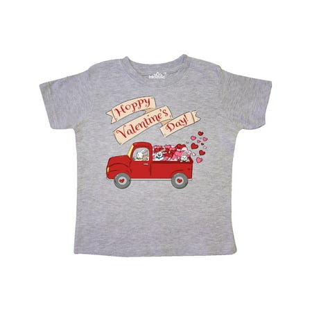 

Inktastic Hoppy Valentine s Day Bunny Truck with Hearts Gift Toddler Boy or Toddler Girl T-Shirt
