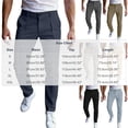 thumbnail image 3 of LODIENY Men Golf Dress Pants Stretch Slim Fit Casual Trouser Button Waist Slacks for Men Straight Leg Lightweight Trousers with Pockets Blue XL, 3 of 9