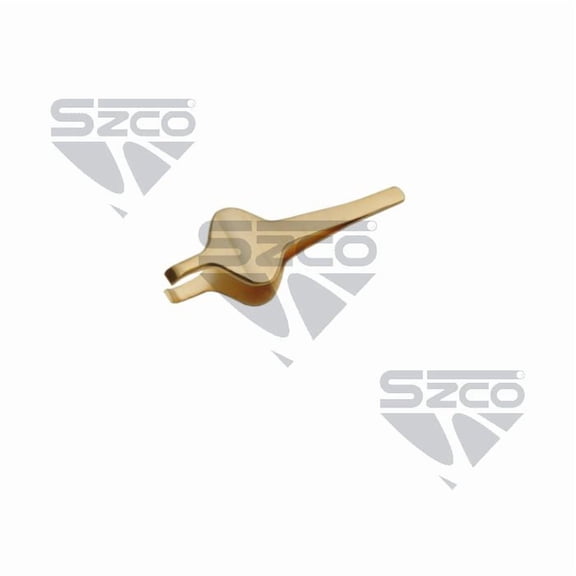 SZCO 3.25" E-Z Grip Eyebrow Tweezers | Gold Plated Grooming Tool for Hair Removal and Detail Work