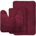 thumbnail image 1 of Rawiri Alfombra de baño de espuma viscoelástica, juego de 3 alfombrillas de baño, suave, afelpada, absorbente, de pelo corto, incluye 1 grande de 20 x 32 pulgadas, 1 contorno de 20 x 20 pulgadas, 1, 1 of 8