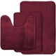 thumbnail image 1 of Rawiri Alfombra de baño de espuma viscoelástica, juego de 3 alfombrillas de baño, suave, afelpada, absorbente, de pelo corto, incluye 1 grande de 20 x 32 pulgadas, 1 contorno de 20 x 20 pulgadas, 1, 1 of 8