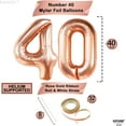thumbnail image 3 of KatchOn Giant Rose Gold 40 Balloon Numbers - 40 Inch | 40th Birthday Decorations | rose Gold 40th Birthday Balloons | 40 and Fabulous Decorations | 40 Birthday Balloons, 3 of 3