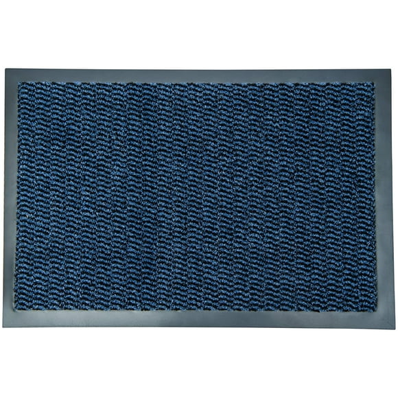 SHIQI-Indoor Entrance Mat | 24” x 35” | Polypropylene Fibers and Anti-Slip Vinyl Backed Entry Rug Doormat | Blue | Home or Office Use | Multiple Sizes